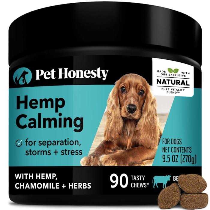 Pet Honesty Hemp Calming Beef Live Flavor Soft Chews for Dogs