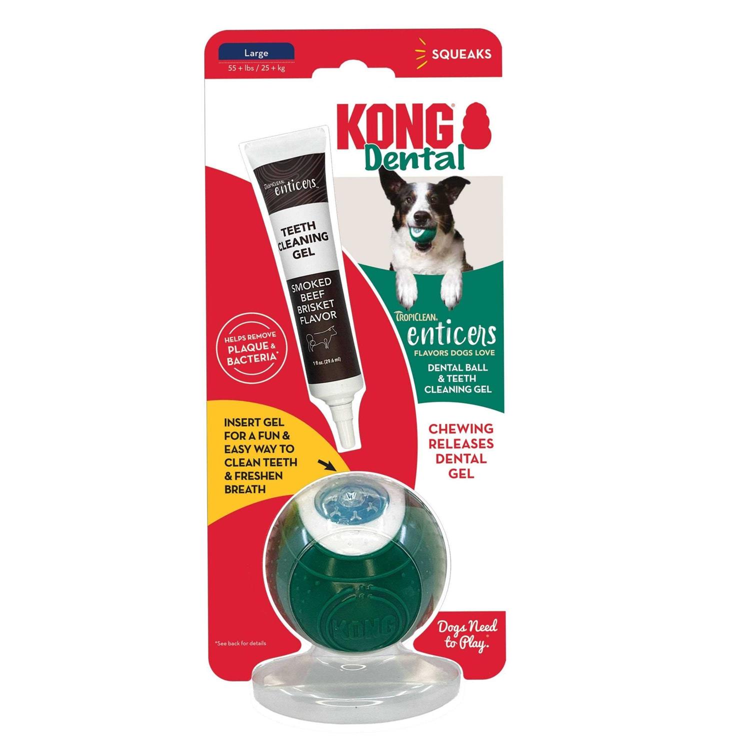 Kong Dental Ball & Teeth Cleaning Gel Dog Toy