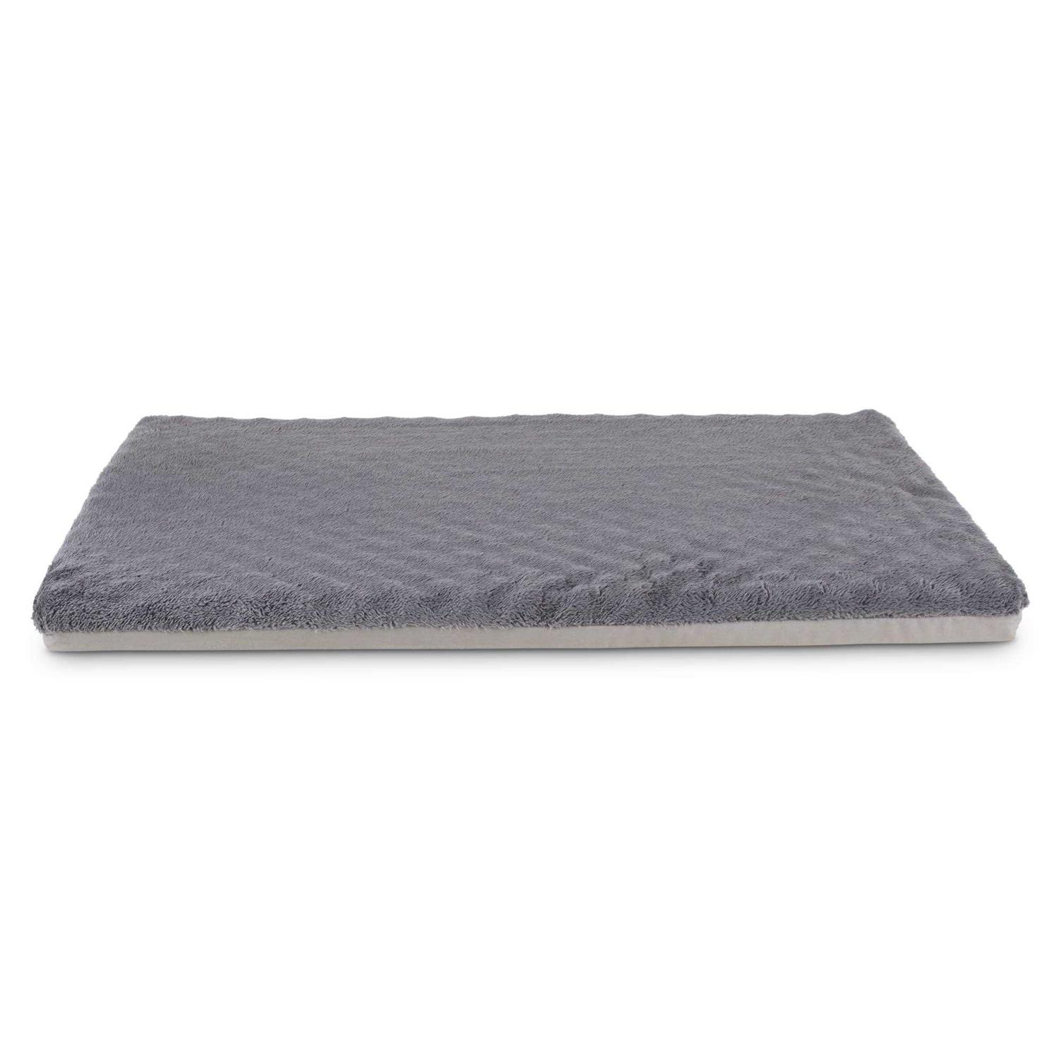 EveryYay Essentials Happy Place Dark Grey Foam Dog Crate Mat and Pet Bed