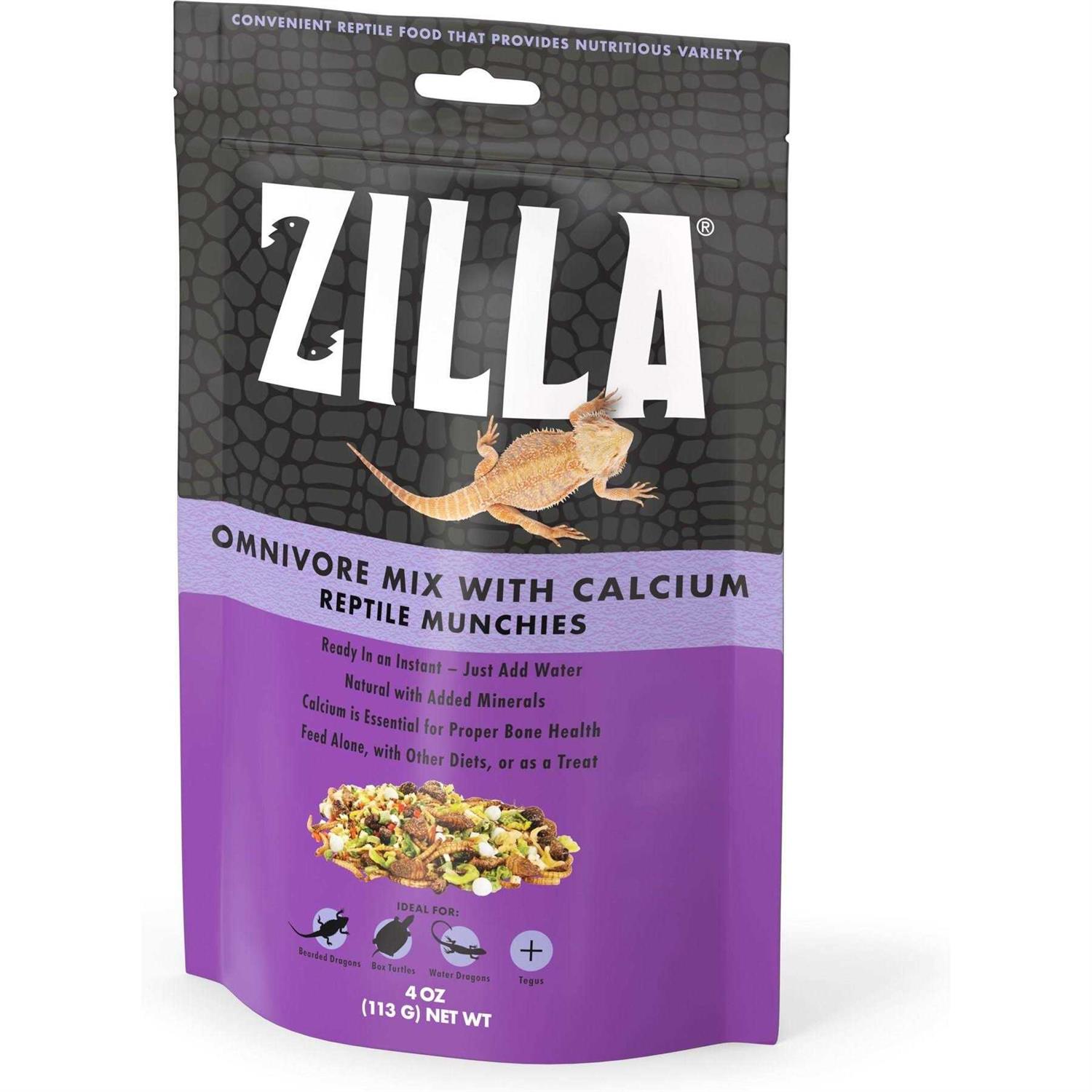 Zilla Reptile Munchies Omnivore Mix with Calcium