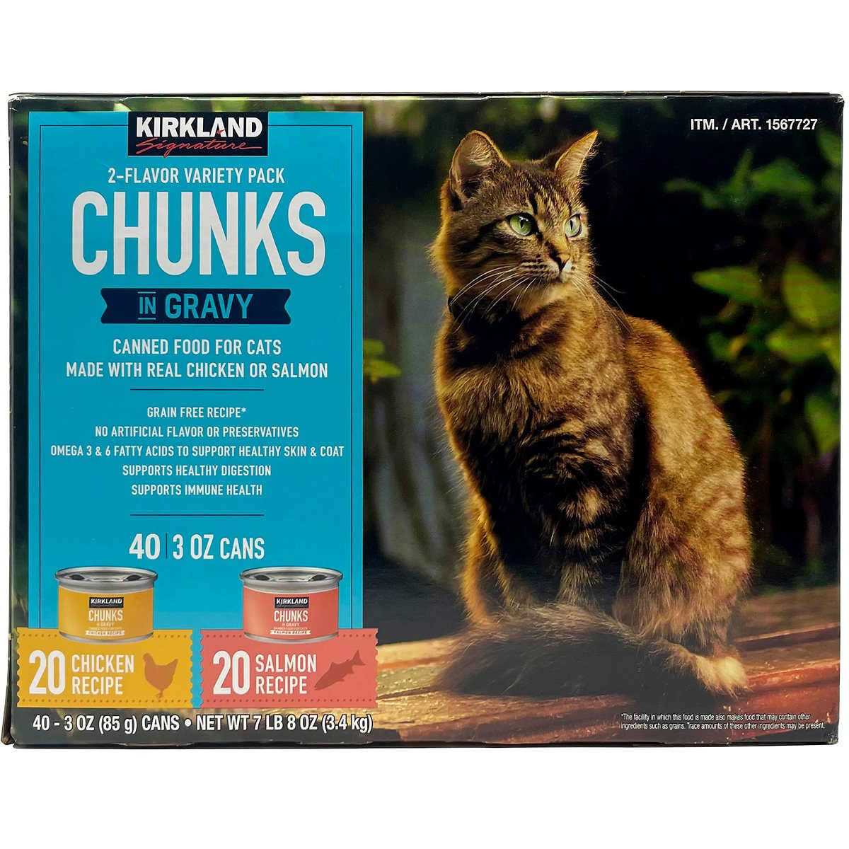 Kirkland Signature Chunks in Gravy Canned Cat Food Variety Pack