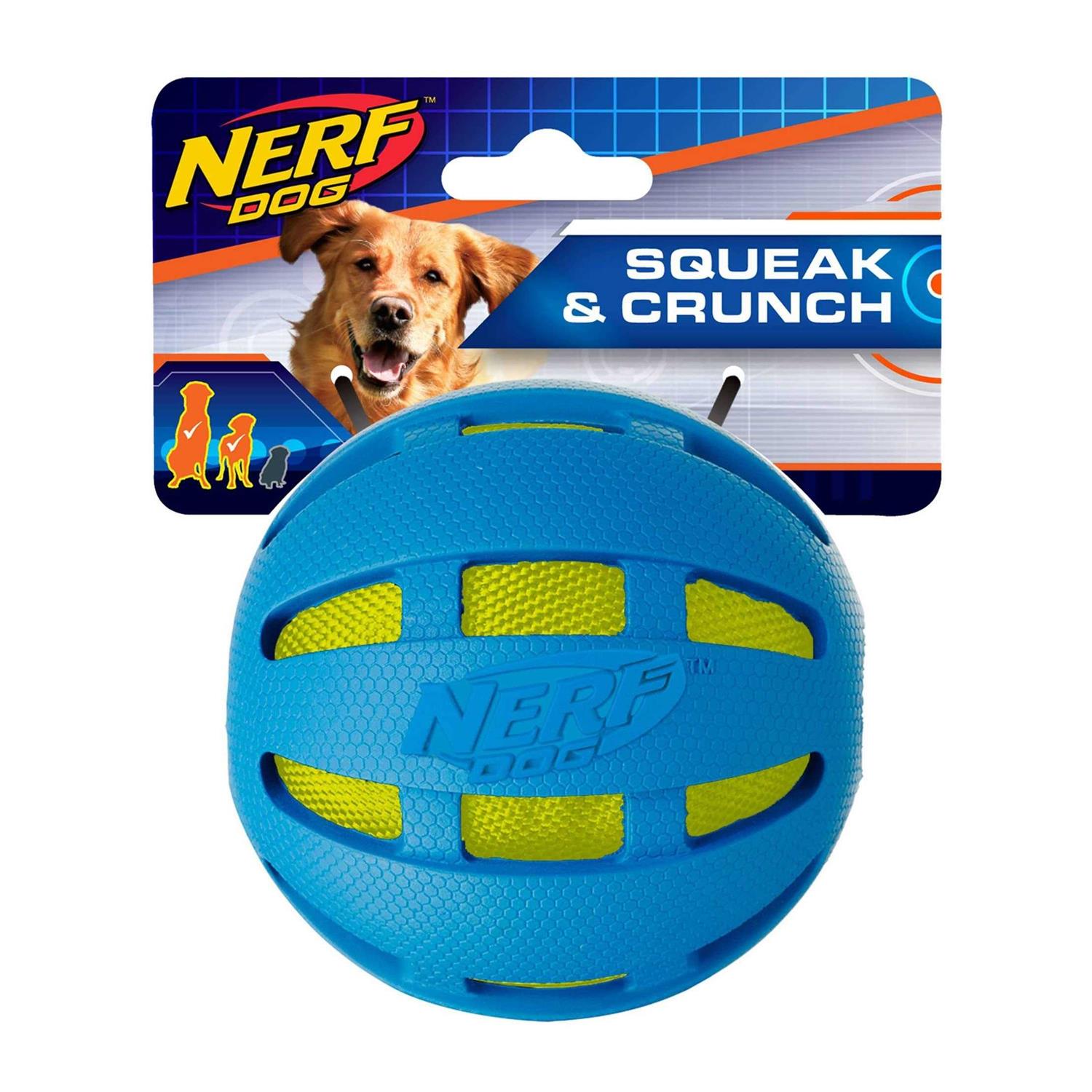 Nerf Checker Crunch Ball Dog Toy