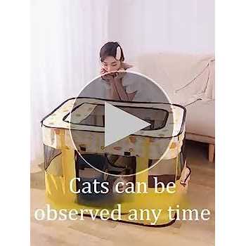 Carroza Portable Foldable Pet Playpen Collapsible Crates Kennel Playpen for Dog cat and Rabbit &Travel Playpen Outdoor or Indoor