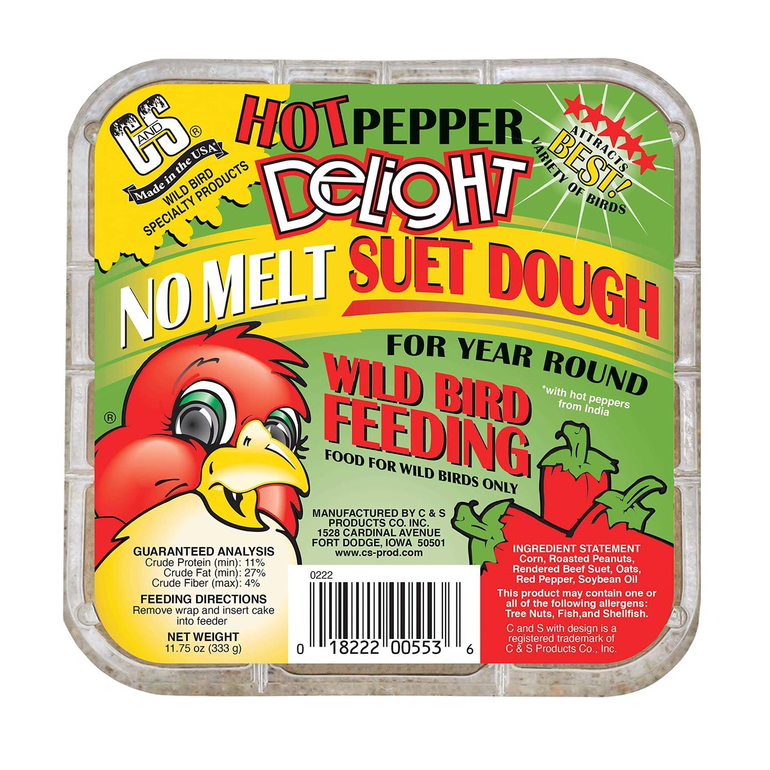 C&S Woodpecker Delight No-Melt Suet Dough
