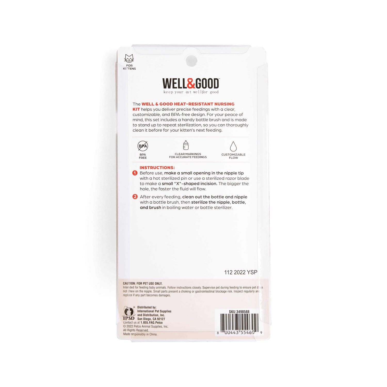 Well & Good Kitten Nursing Bottle Kit