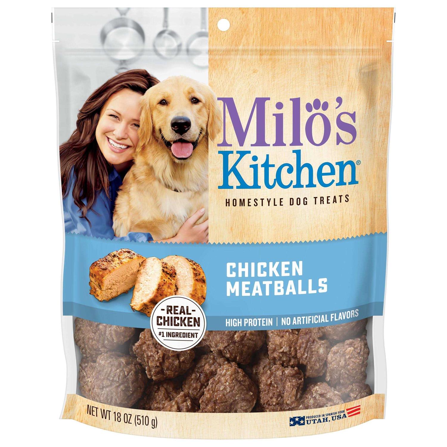 Milo’s Kitchen Chicken Meatballs Dog Treats