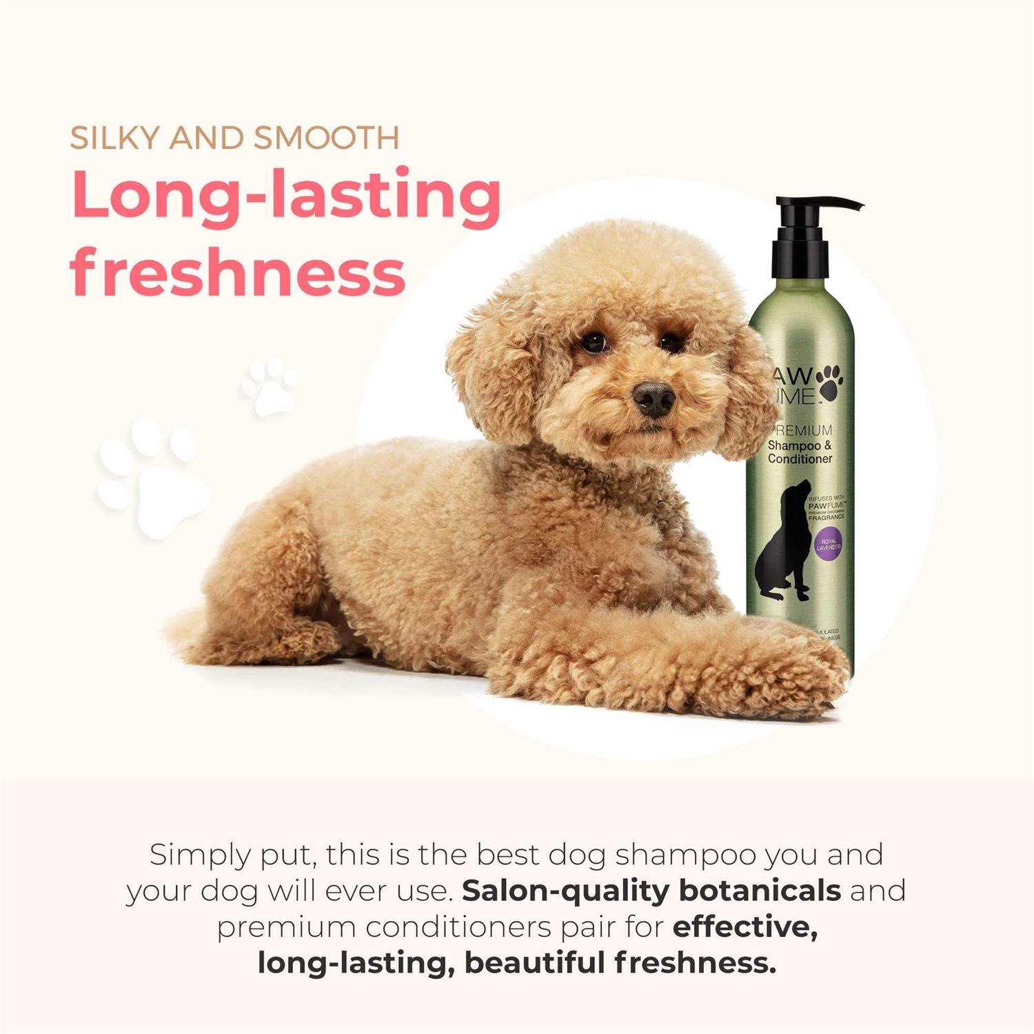 Pawfume Dog Shampoo and Conditioner Hypoallergenic Dog Shampoo for Smelly Dogs
