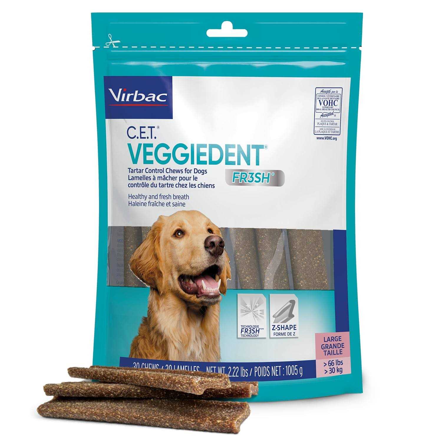 Virbac C.E.T. VeggieDent FR3SH Tartar Control Chews for Dogs