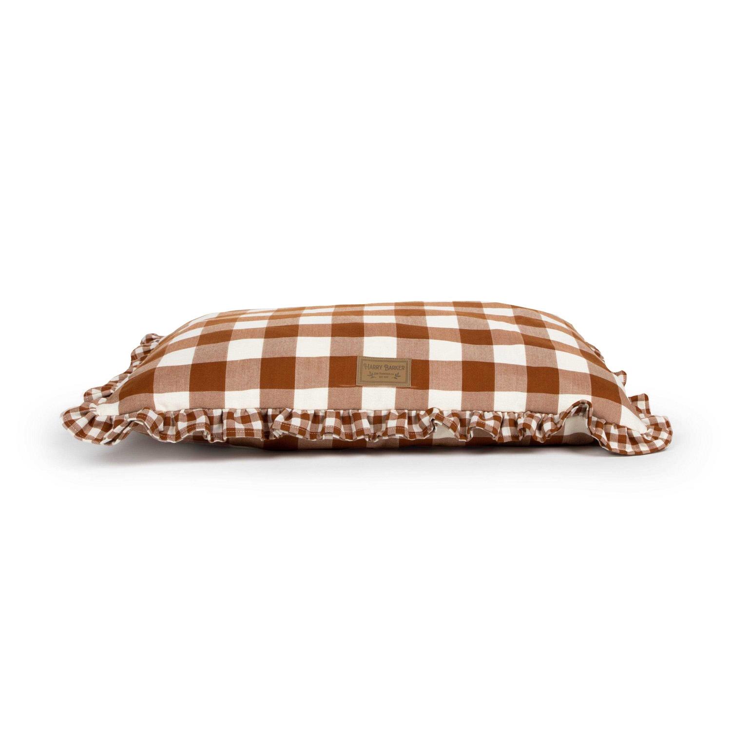 Harry Barker 24 x 5 Brown Gingham Print Envelope Dog Bed