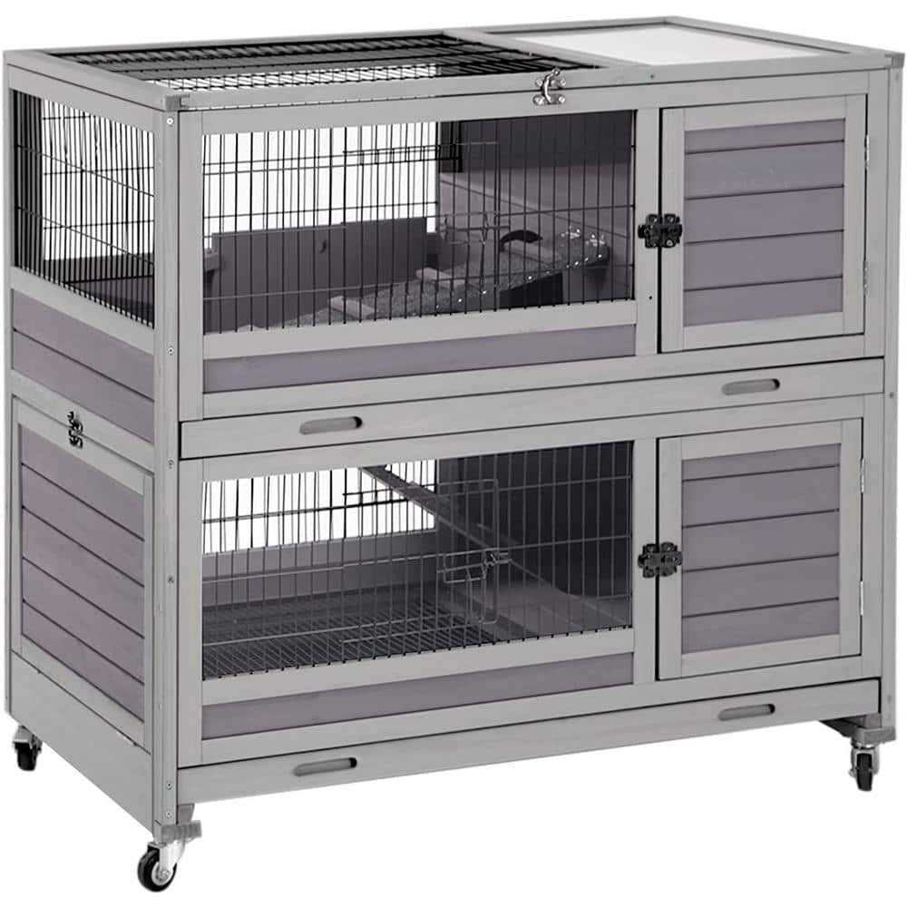 Aivituvin Rabbit Hutch Outdoor Bunny Cage AIR18