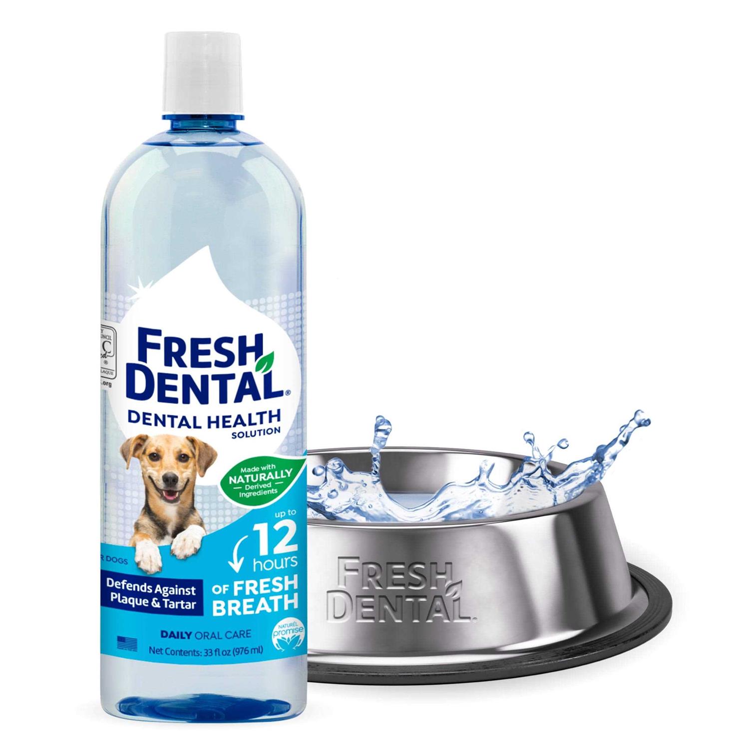 Naturel Promise Fresh Dental Dog Breath Freshener Water Additive for Dogs