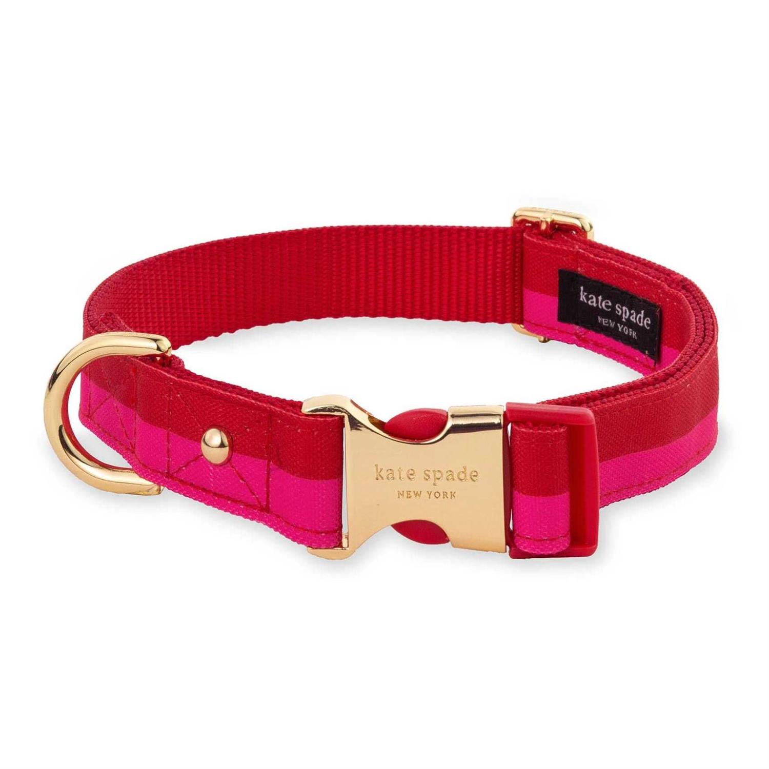 Kate Spade New York Red/Pink Colorblock Dog Collar