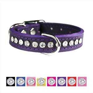 OmniPet Signature Leather Crystal Dog Collar