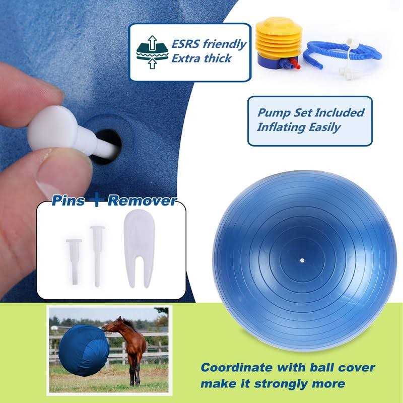 SWYIVY Herding Ball for Horse 40 Anti-Burst Giant Soccer Ball Toy for Horses
