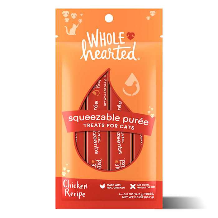 WholeHearted Chicken Recipe Puree Squeezable Cat Treats