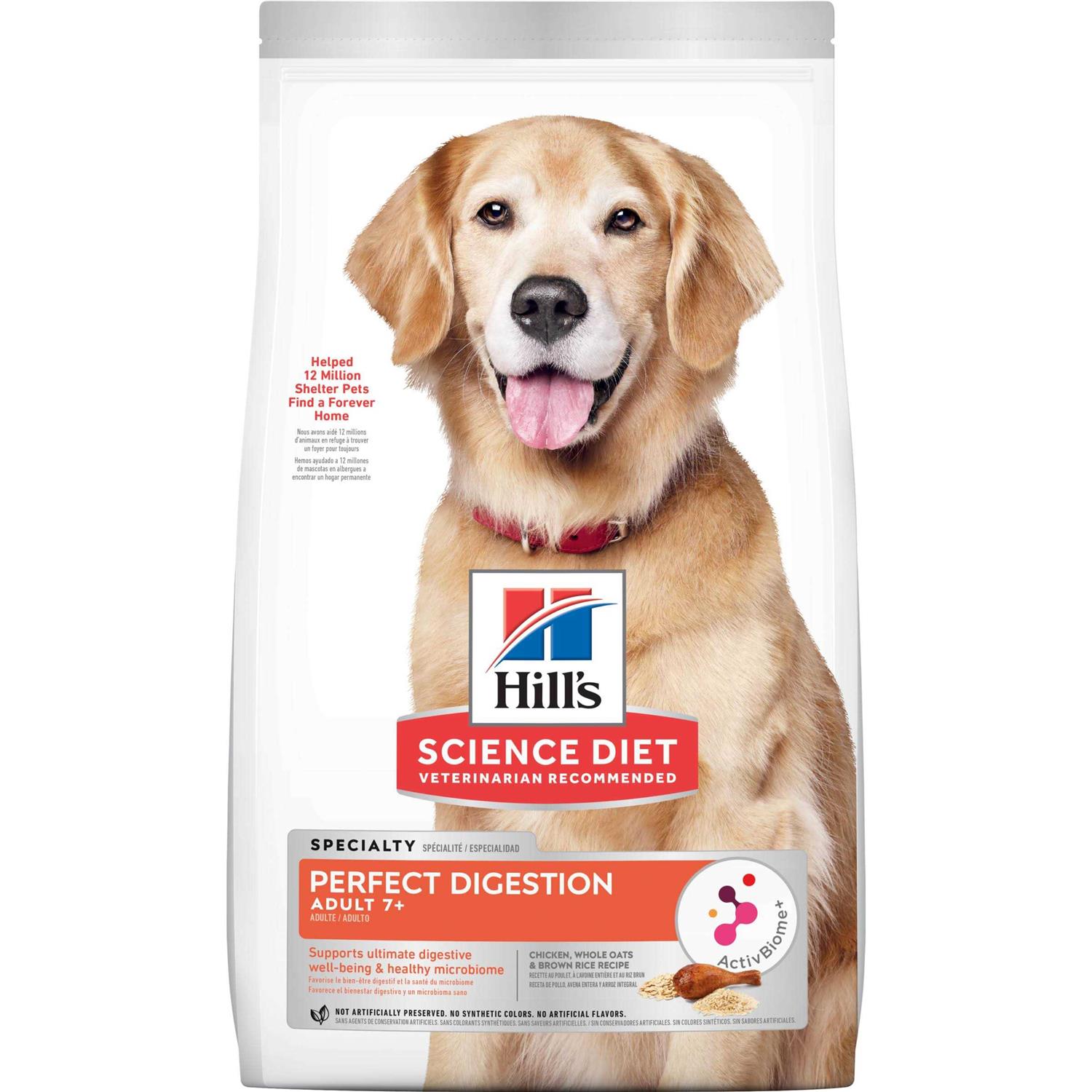 Hill’s Science Diet Adult 7+ Perfect Digestion Chicken Dry Dog Food