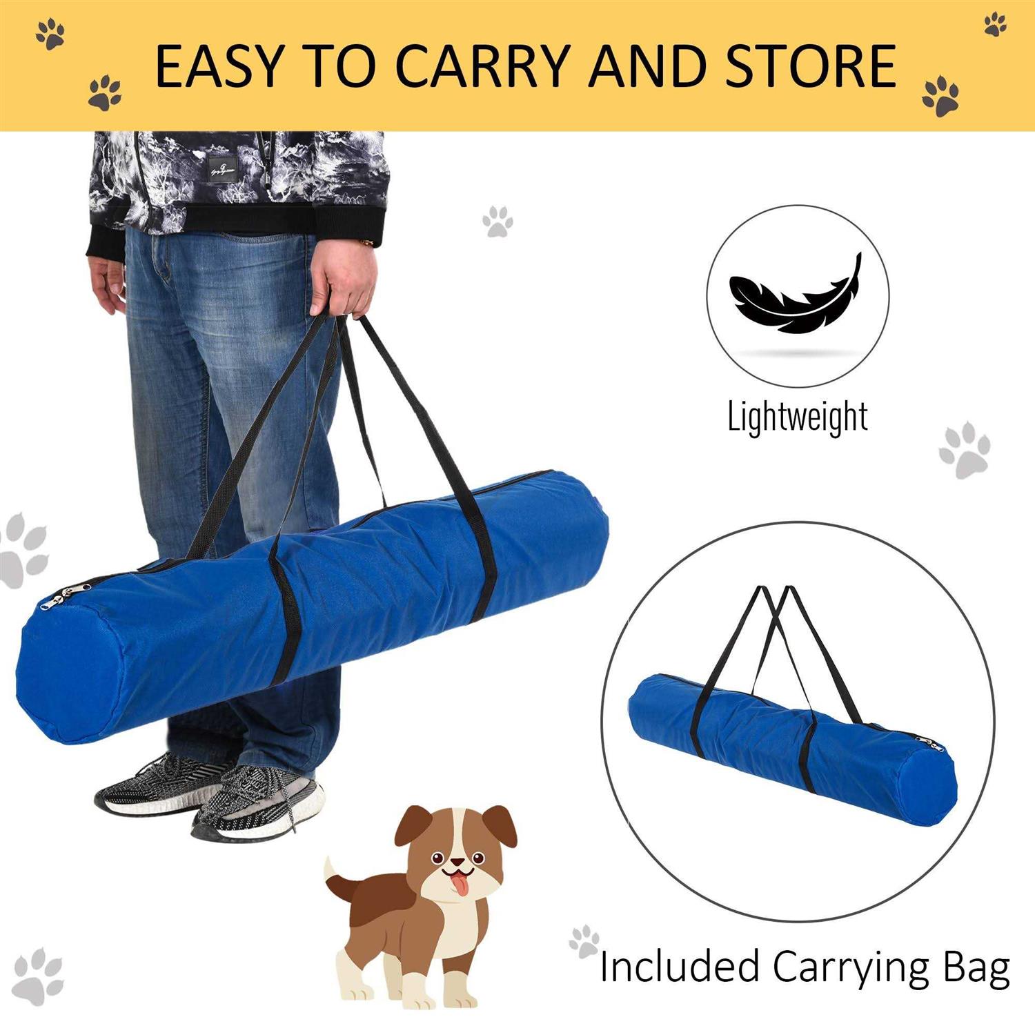 Pawhut 4 Piece Dog Agility Equipment with Adjustable Height Jump Bars