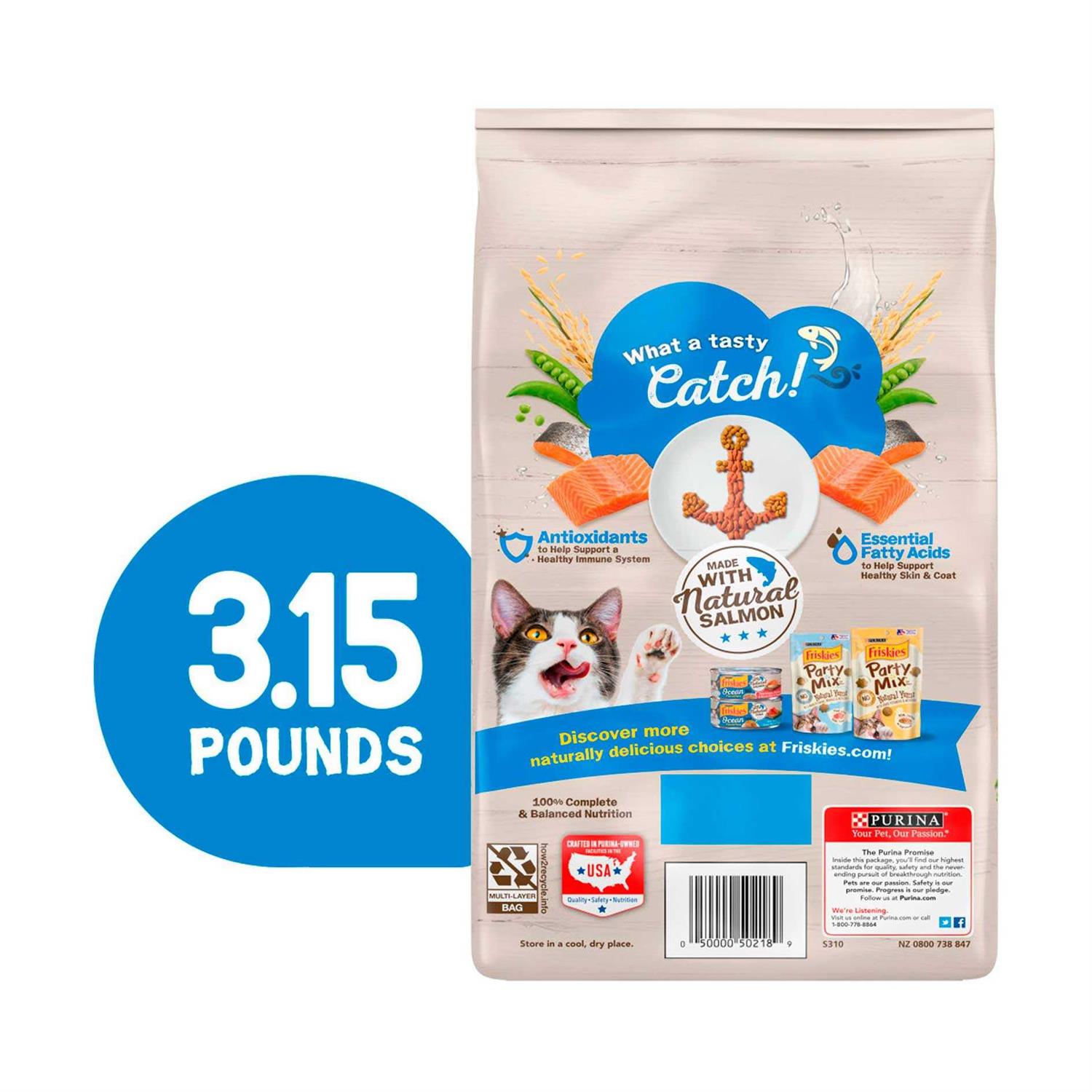 Friskies Ocean Favorites Dry Cat Food With Natural Salmon