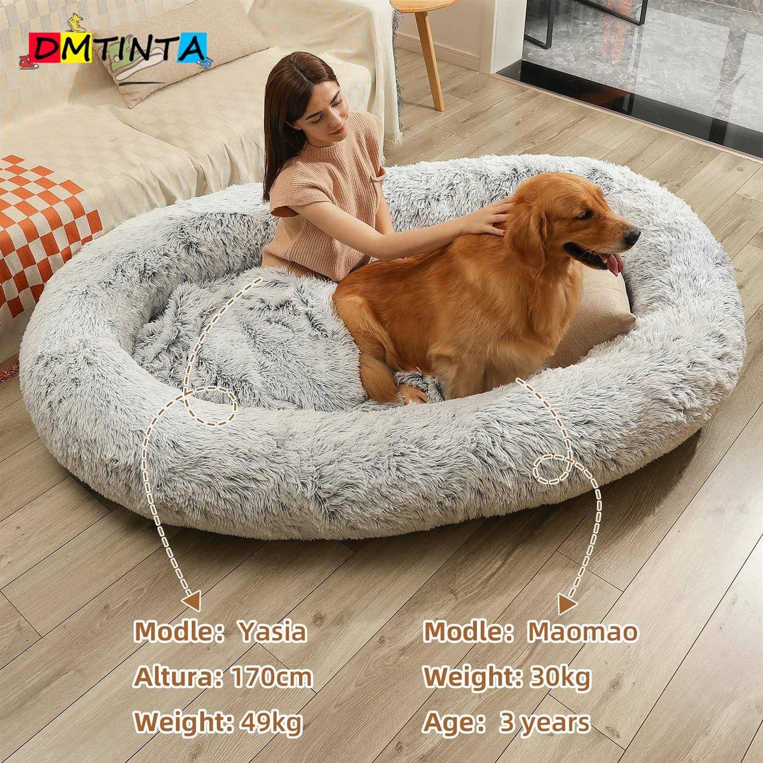 Human Dog Bed 75 L * 50 W * 14 Th Dog Beds for Large Dogs Giant Dog Bed Human Size Dog Bed for People 30D Sponge Bean Bag Bed Detachable