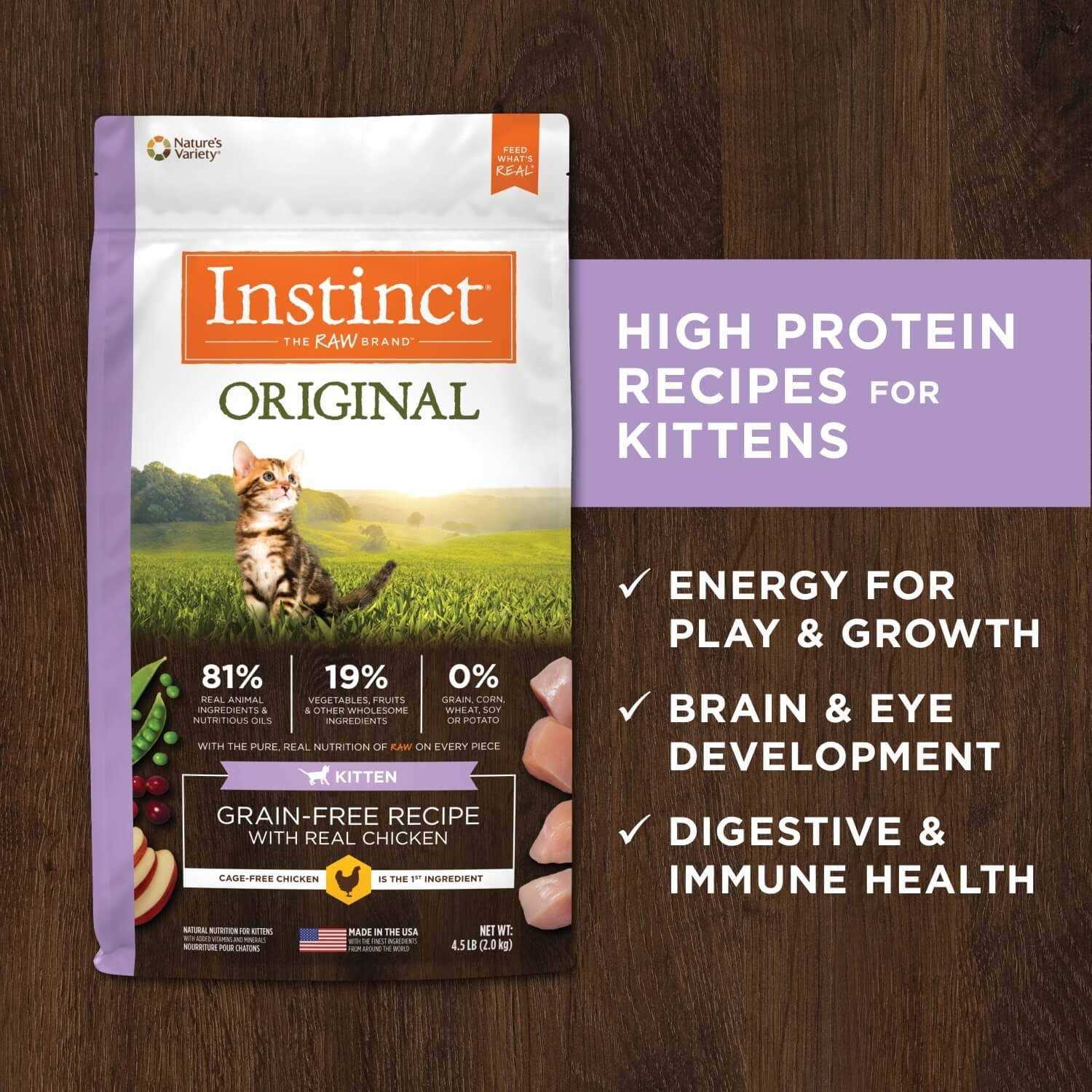 Instinct Original Kitten Grain Free Recipe with Real Chicken Natural Dry Cat Food