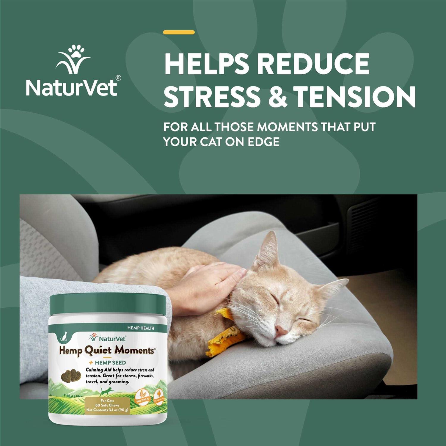 NaturVet Hemp Quiet Moments Cat Soft Chews