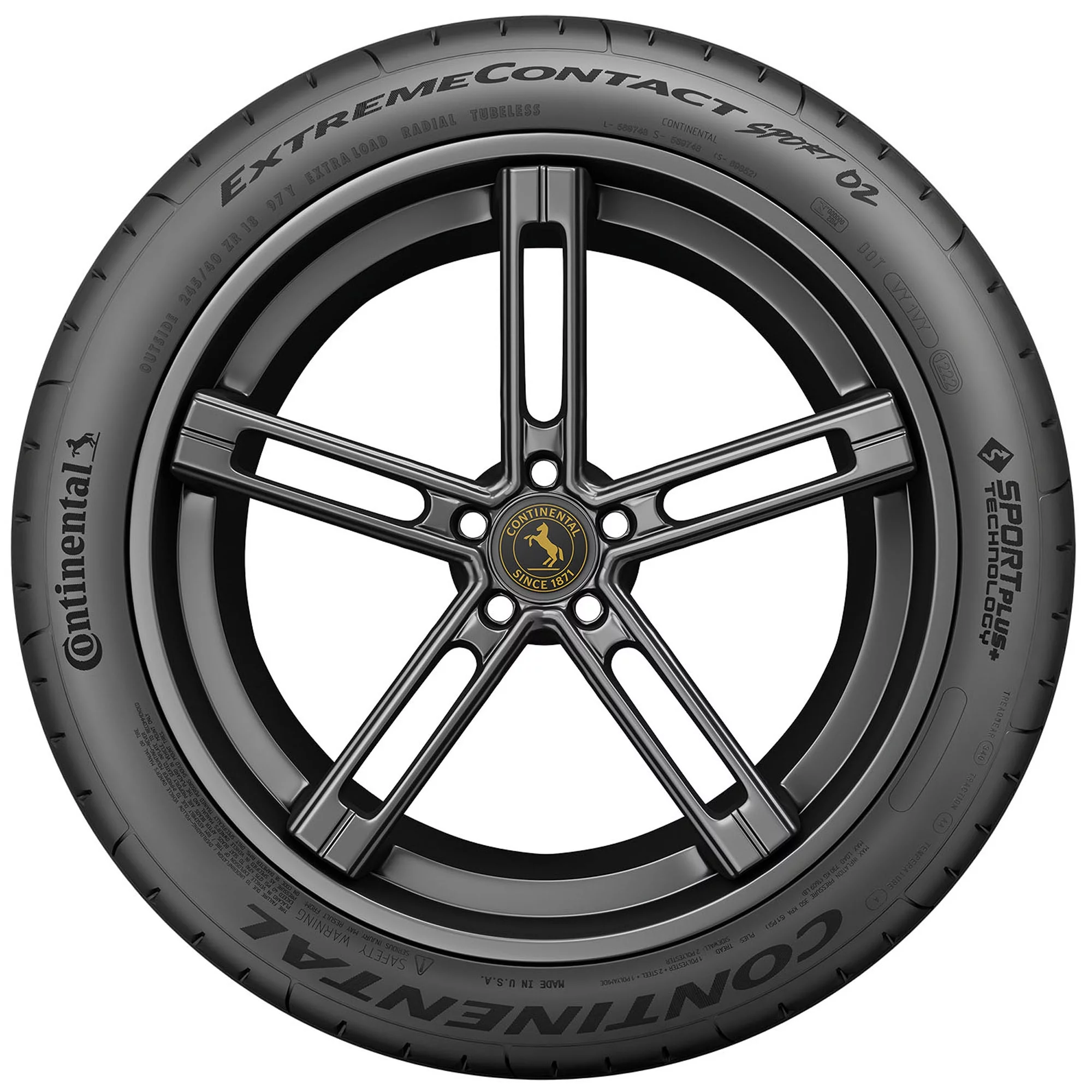 Continental ExtremeContact Sport 02 Summer 245/45ZR17 99Y XL Passenger Tire