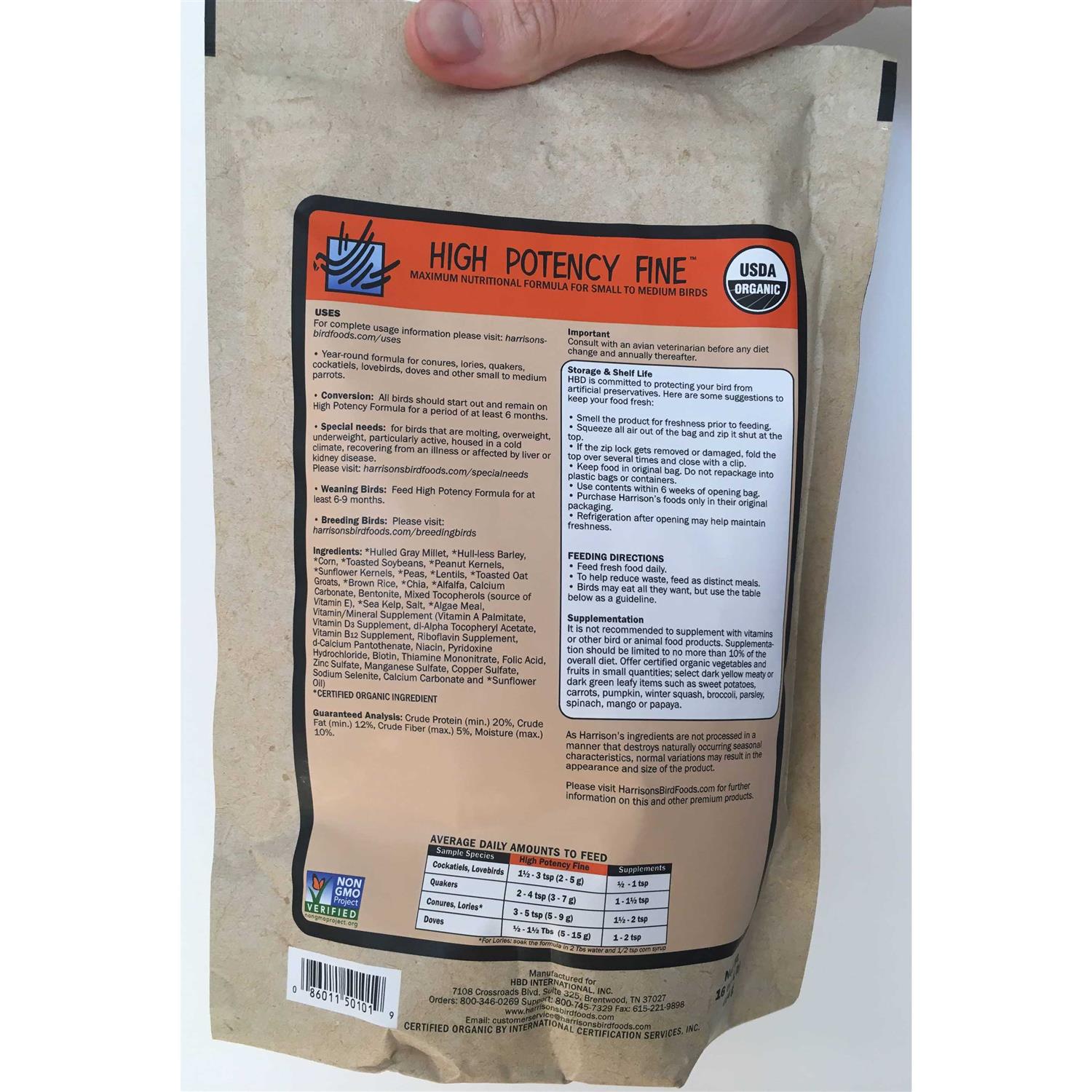 Harrison’s Bird Foods High Potency Fine