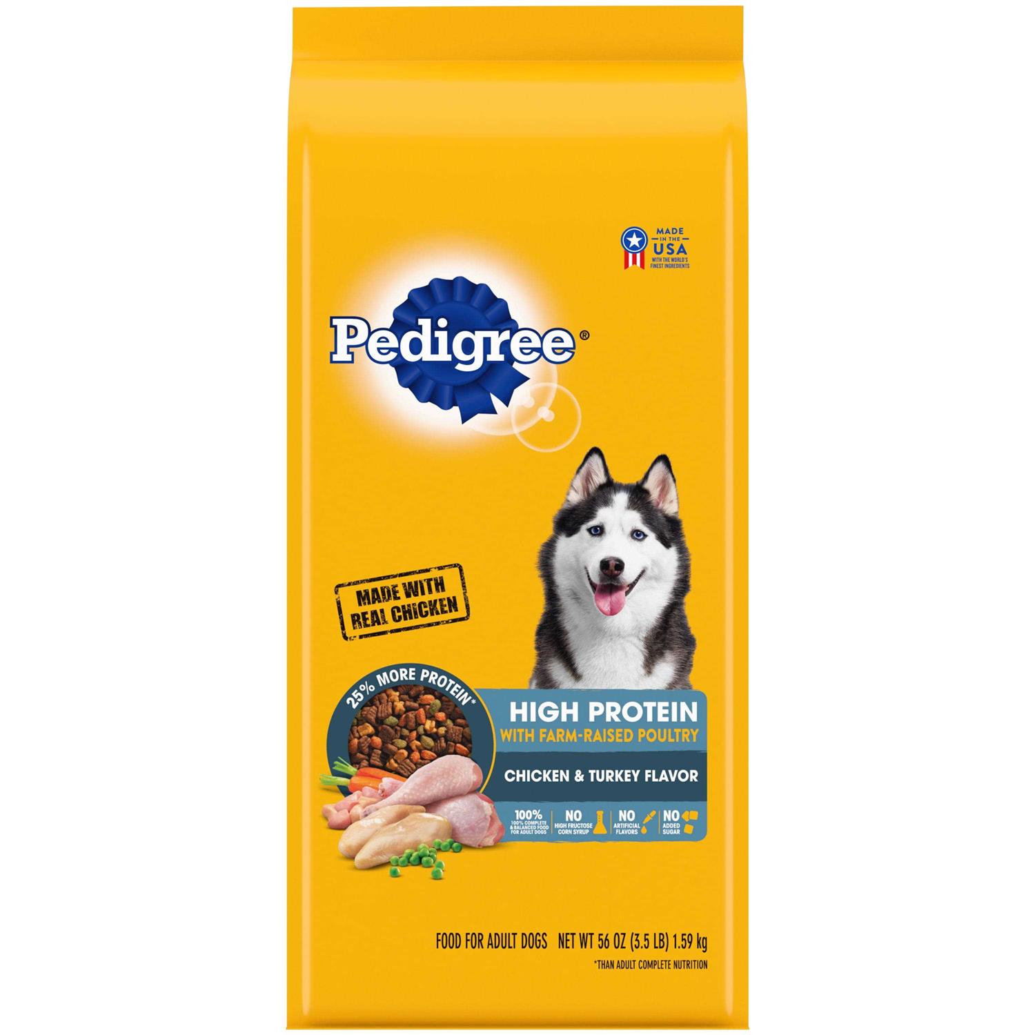 Pedigree High Protein Adult Dry Dog Food Chicken and Turkey