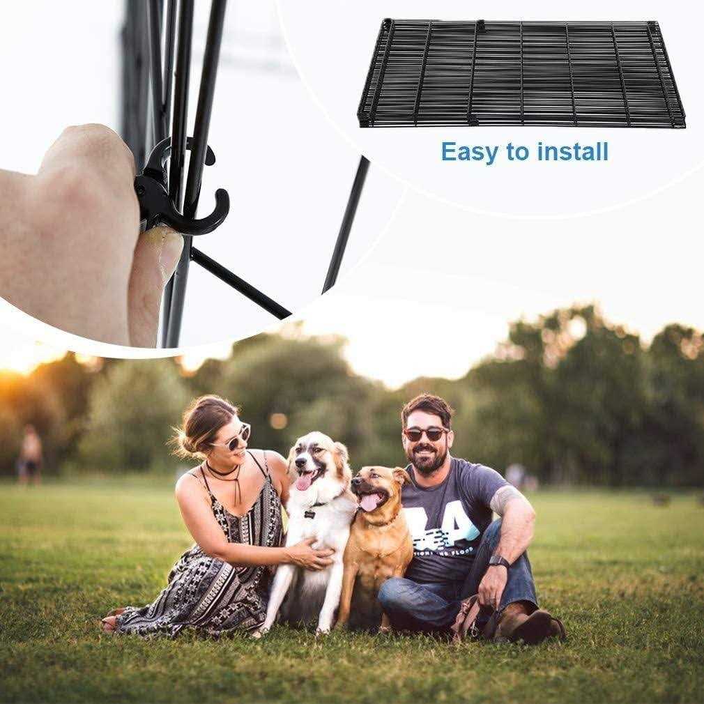 Yrllensdan 48/42/36/30/24 inch Dog Pen for Outside 8 Panel Exercise Fences Pet Playpen with Door Puppy Crate Fence Pet Gate Play Yard Large Dog