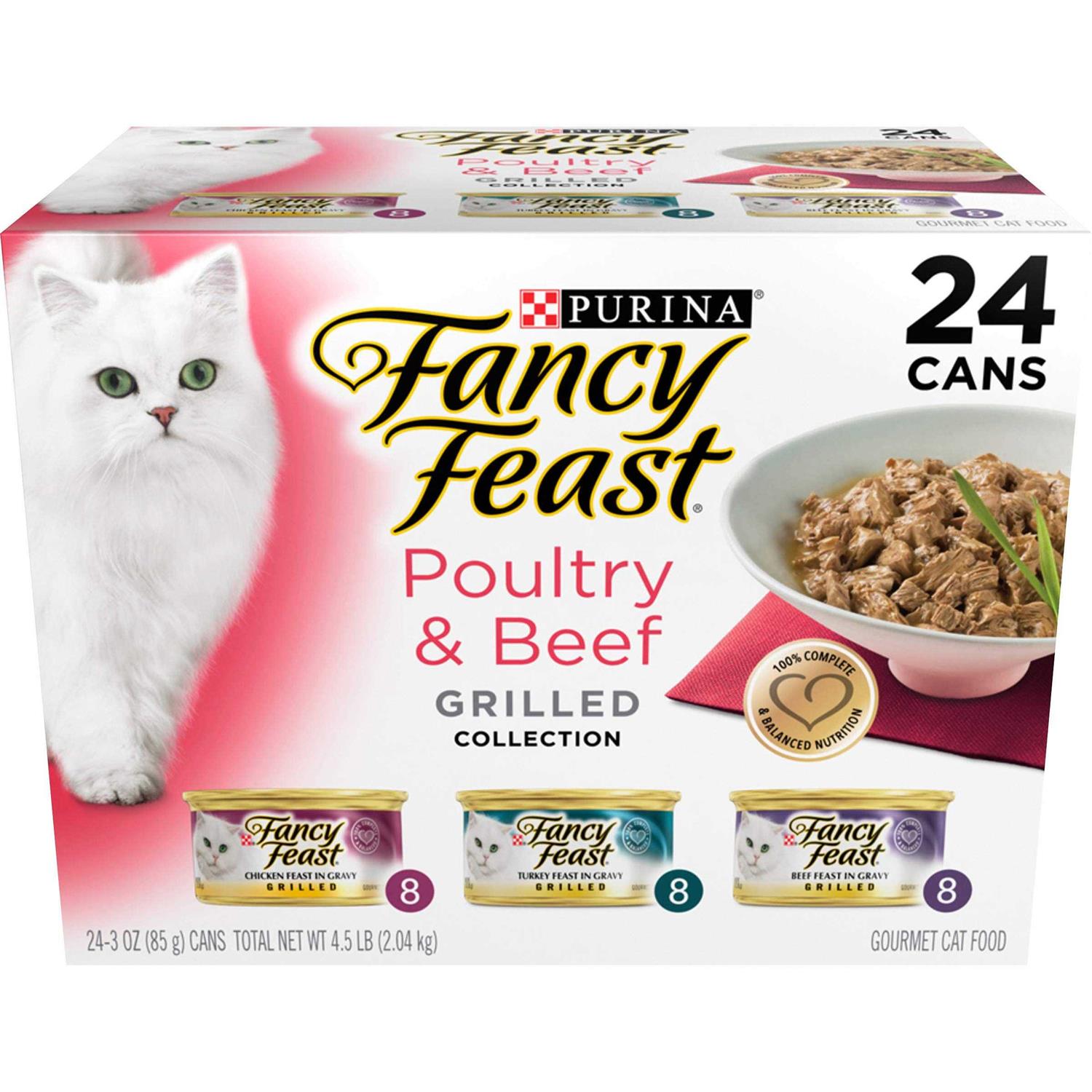 Purina Fancy Feast Grilled Poultry & Beef Collection Variety Pack Wet Cat Food