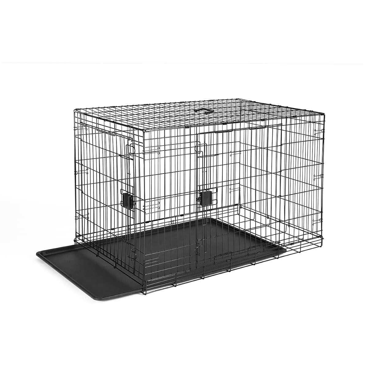 Amazon Basics Foldable Metal Wire Dog Crate with Tray
