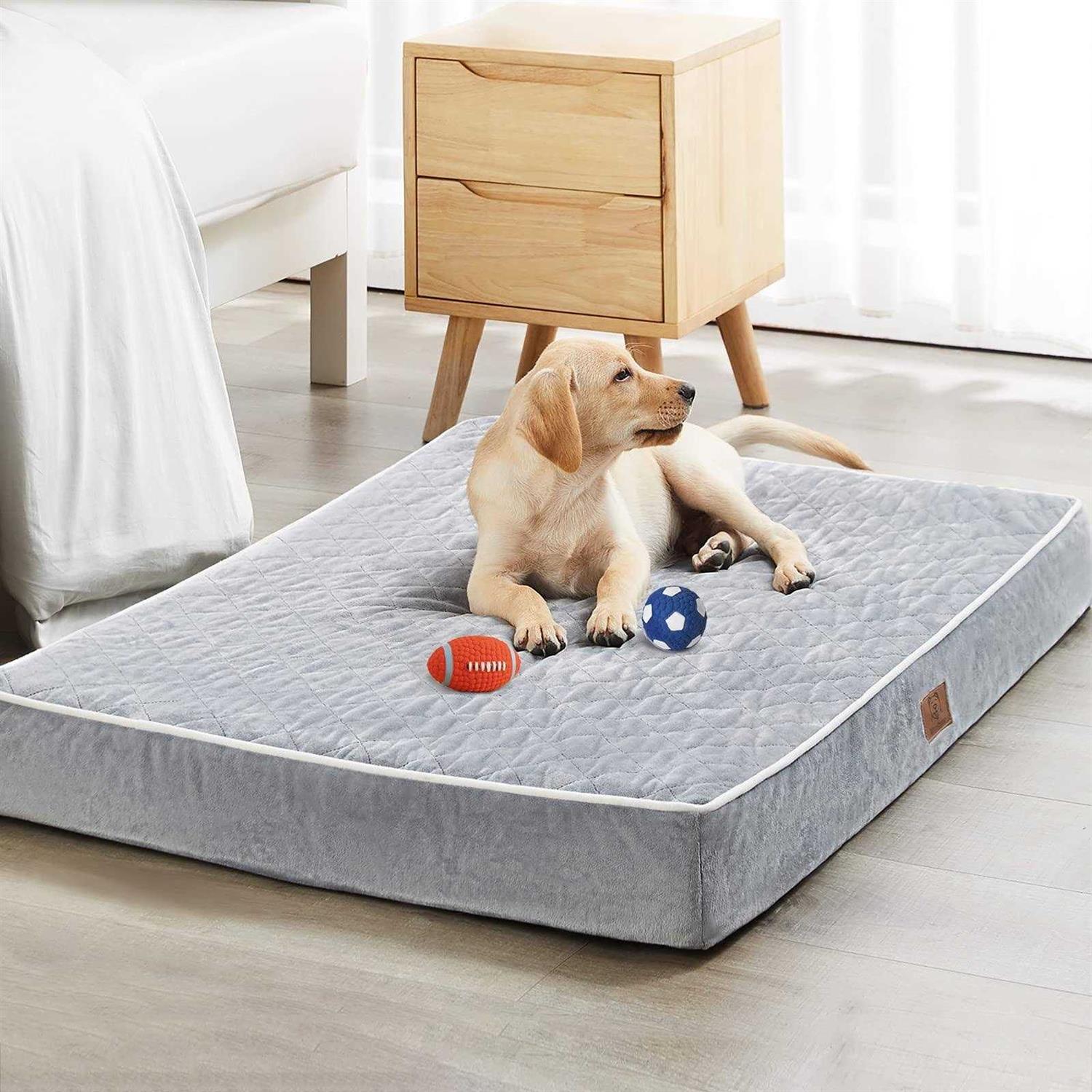 WNPETHOME Orthopedic Dog Beds for Large Dogs Extra Large Waterproof Dog Bed with Removable Washable Cover & Anti-Slip Bottom