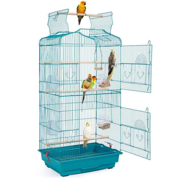 Topeakmart Open Top Metal Bird Cage
