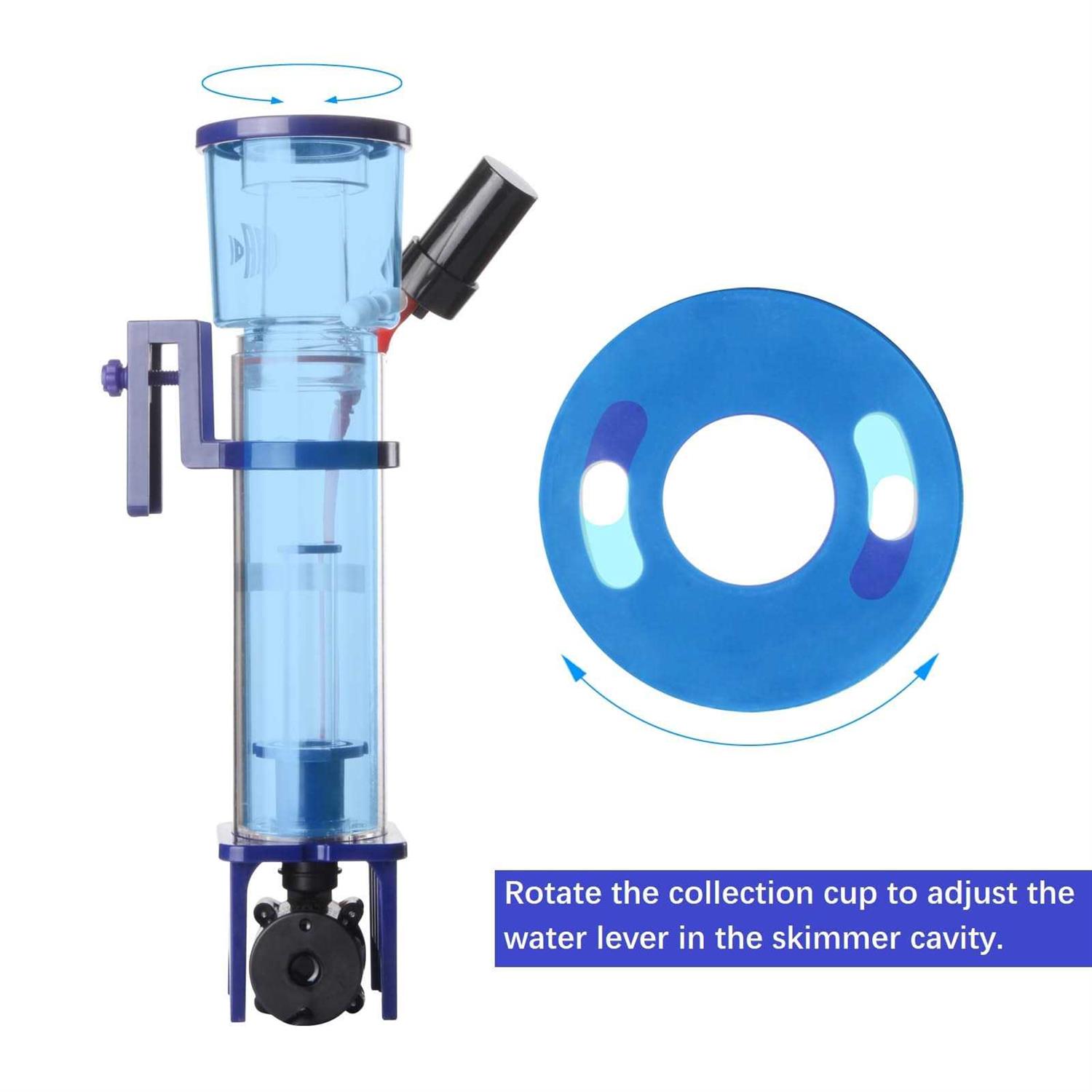 Nano Protein Skimmer for Saltwater Aquariums DC Pinwheel Pump for 30 Gals Fish Tank