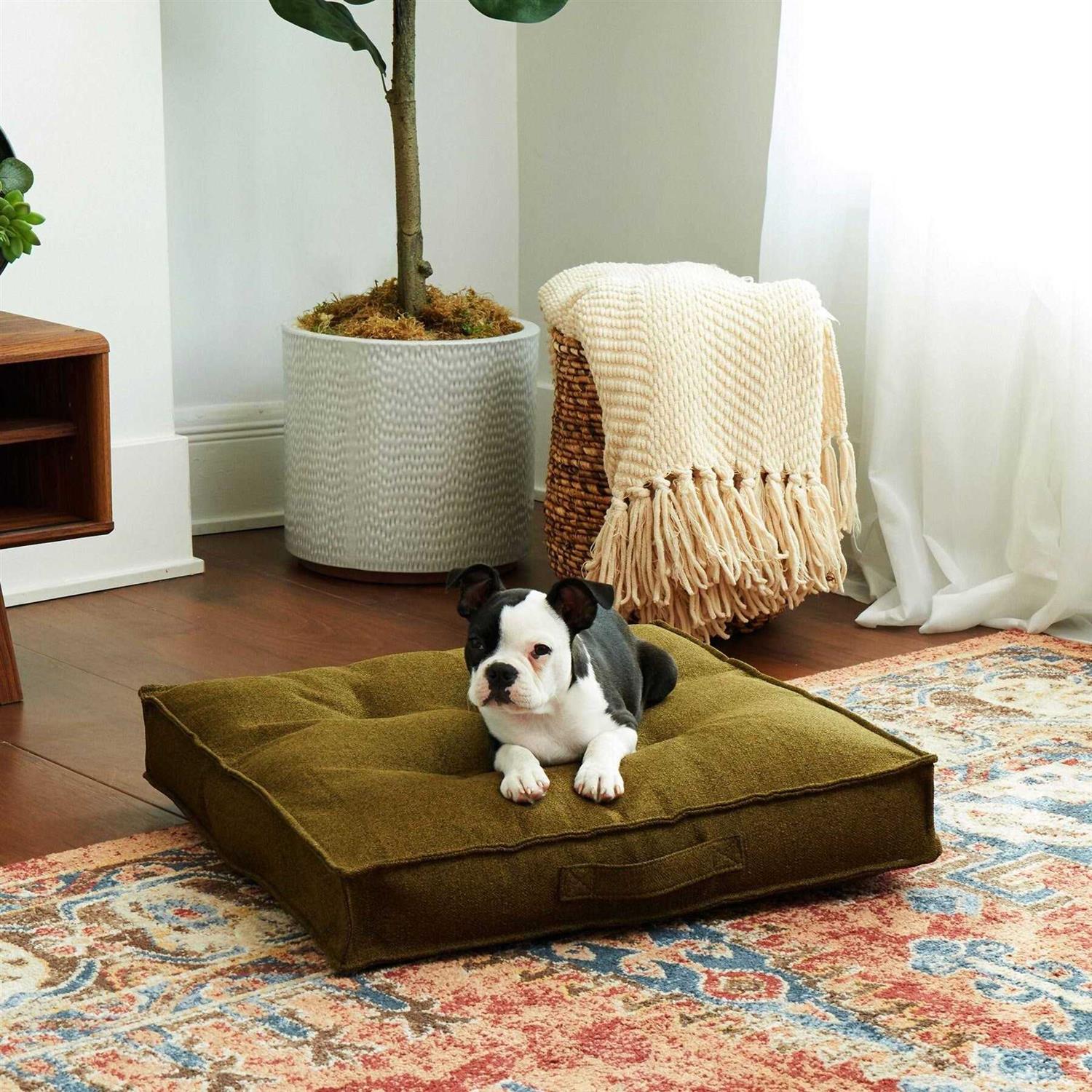 Happy Hounds Milo Square Tufted Dog Bed