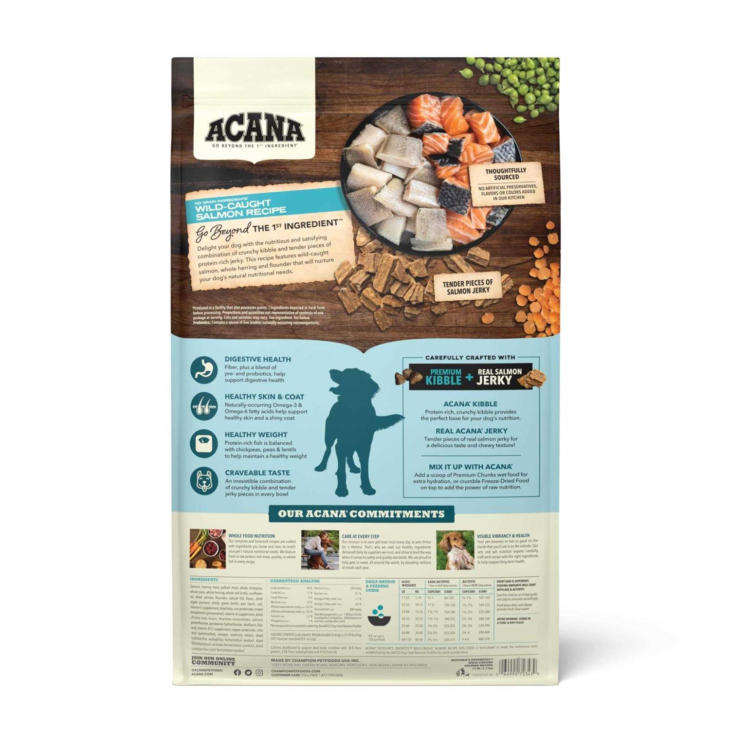 Acana Butcher’s Favorites Wild-Caught Salmon Dry Dog Food