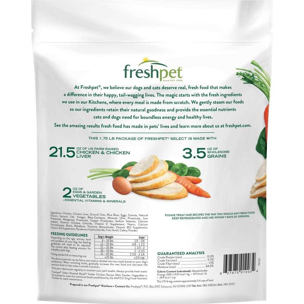 Freshpet Select Roasted Meals Tender Chicken Recipe Dog Food