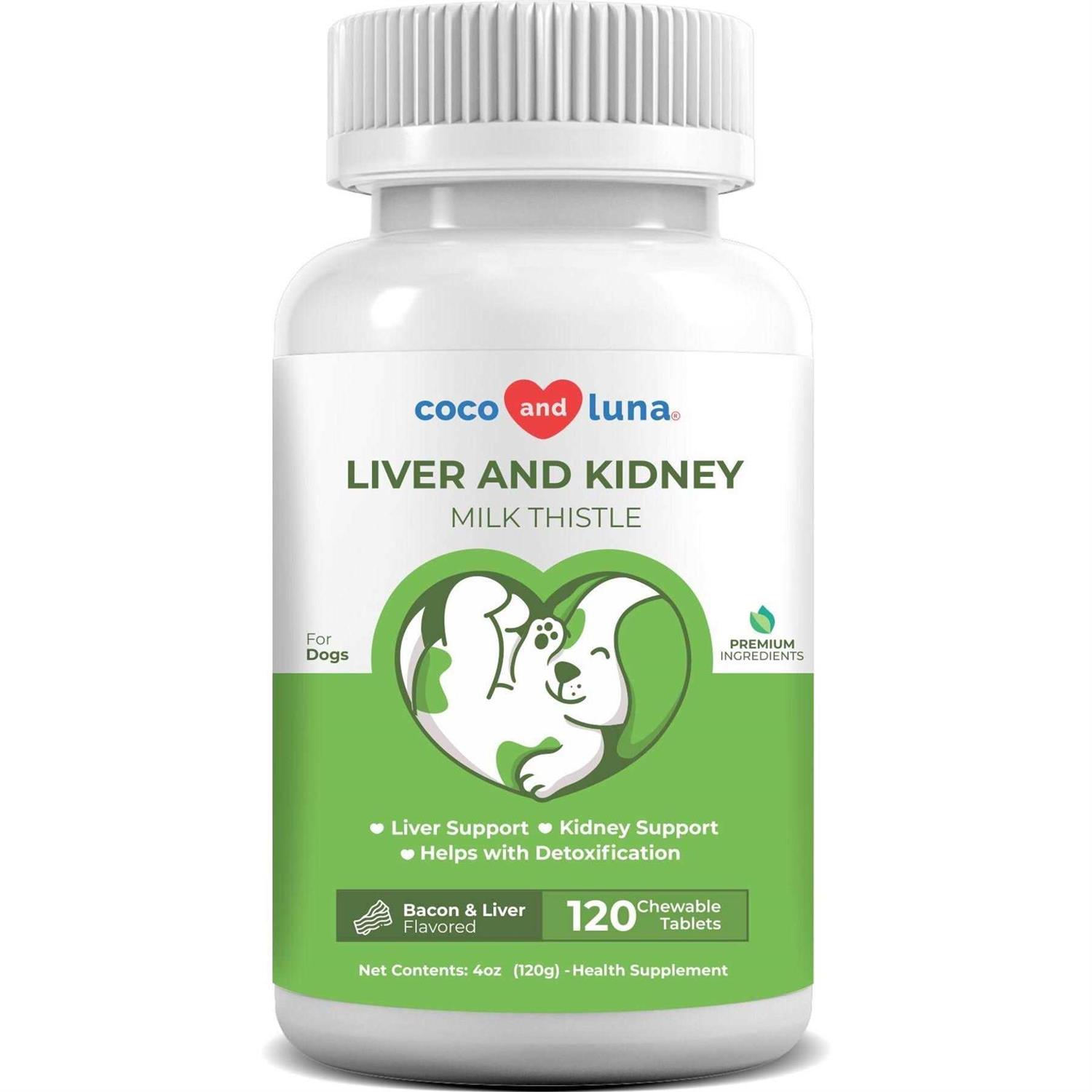 Coco and Luna Liver & Kidney Support Milk Thistle for Dogs