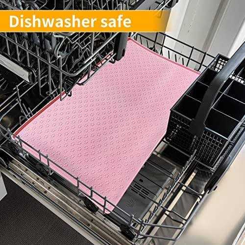 Ptlom Pet Placemat for Dog and Cat, Mat for Prevent Food and Water Overflow, Suitable for Small, Medium and Big Pet