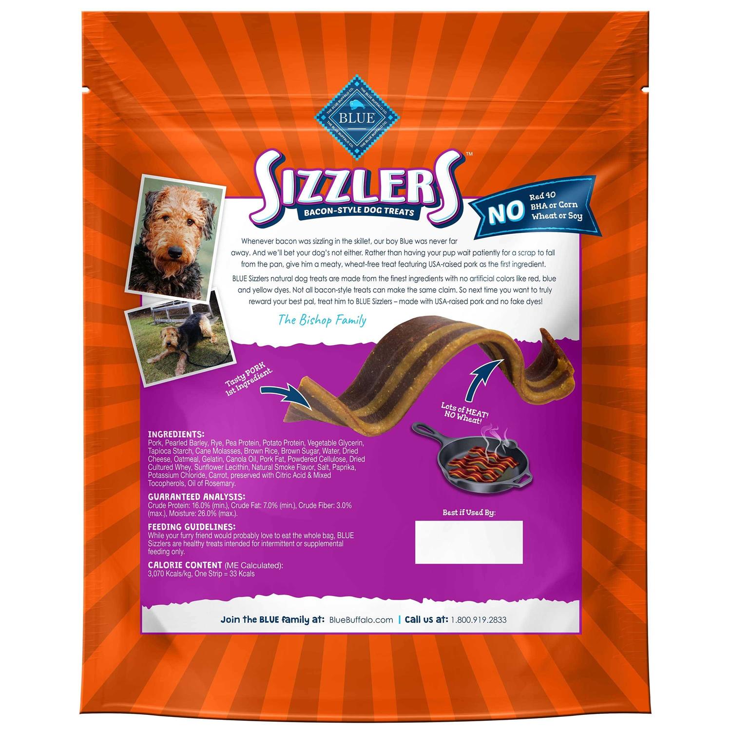 Blue Buffalo Sizzlers Bacon-Style Dog Treats