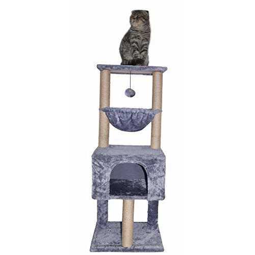 roypet Fashion Design 43.3 Cat Trees with Cat Houses,Grey