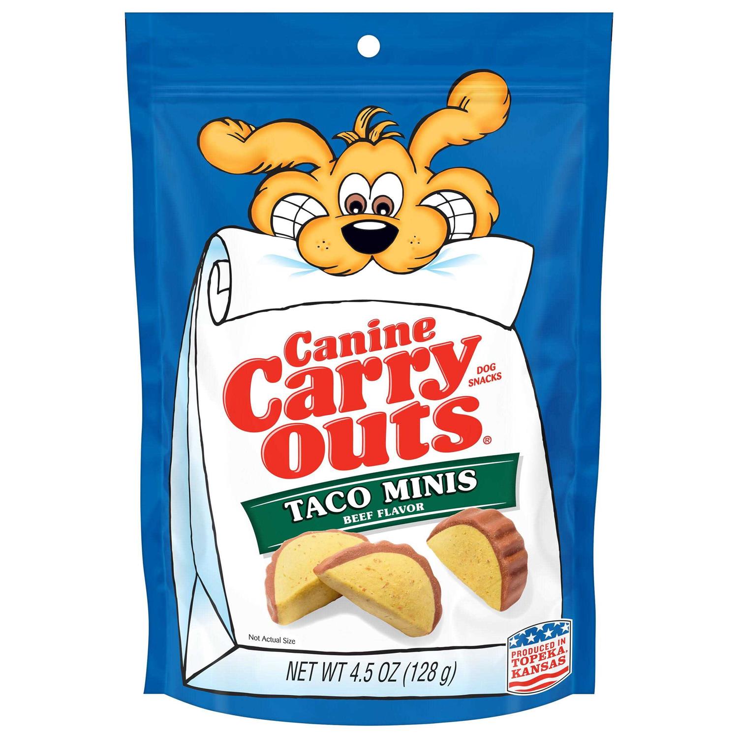 Canine Carry Outs Beef Flavor Taco Minis Dog Treats