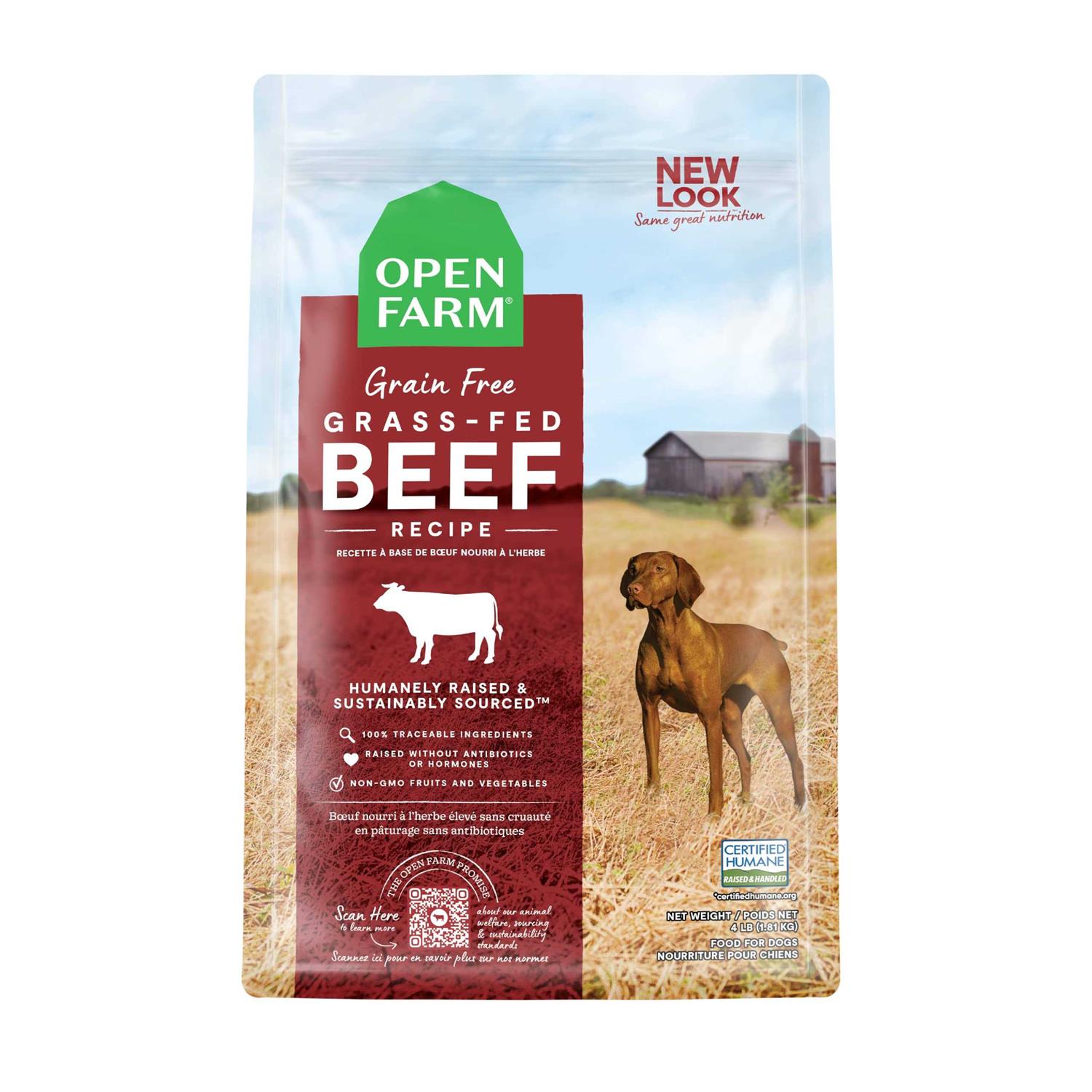 Open Farm Grass Fed Beef Grain Free Dry Dog Food