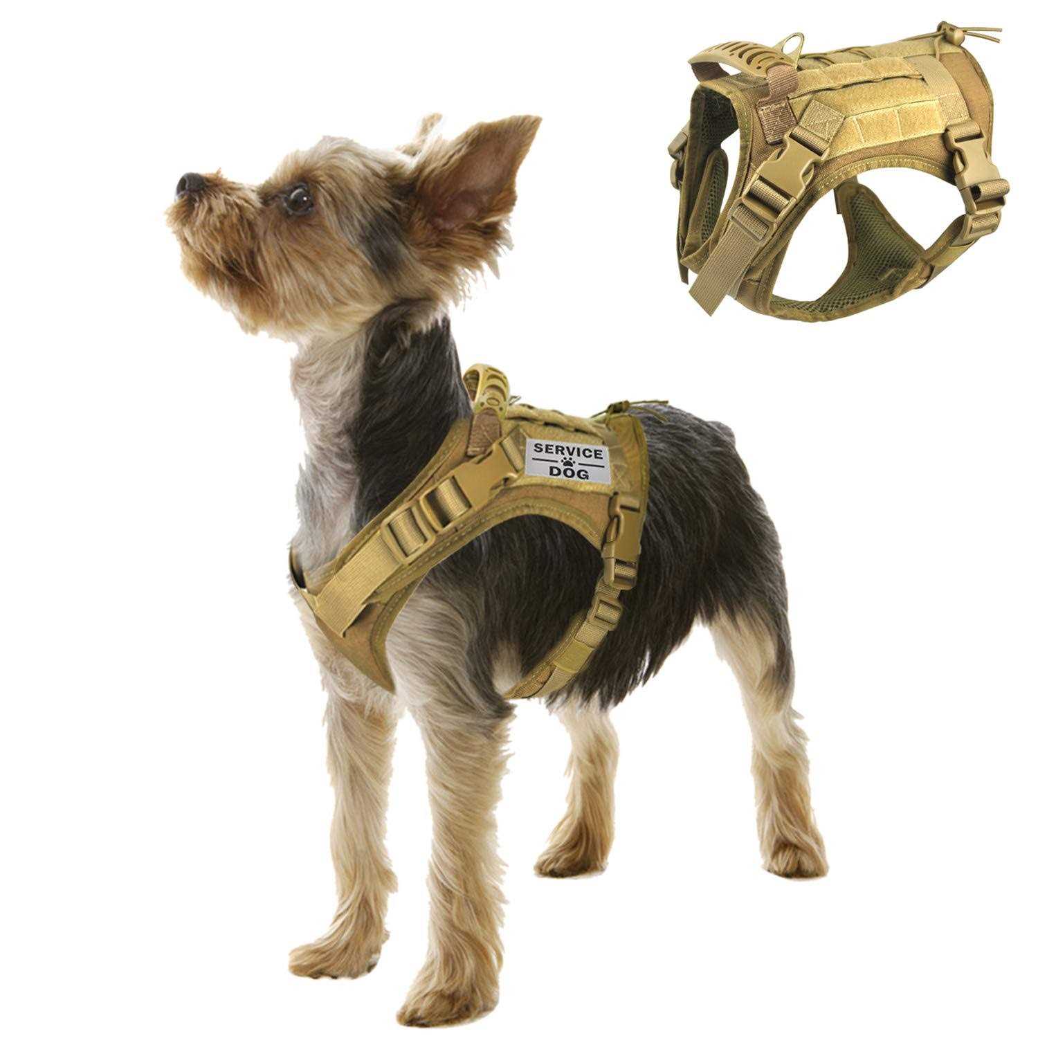 Hanshengday Tactical Service Dog Vest Harness Outdoor Training Handle Water-Resistant comfortable Military Patrol K9 Dog Harness with Handle
