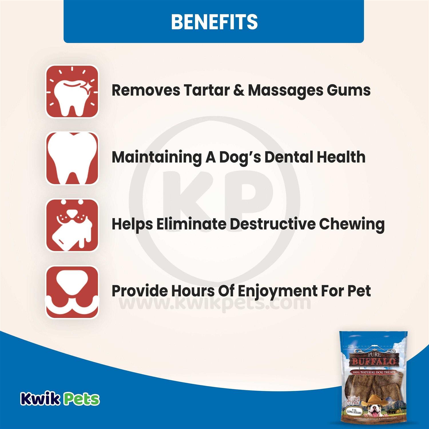 Loving Pets Pure Buffalo Lung Steaks Dog Treat