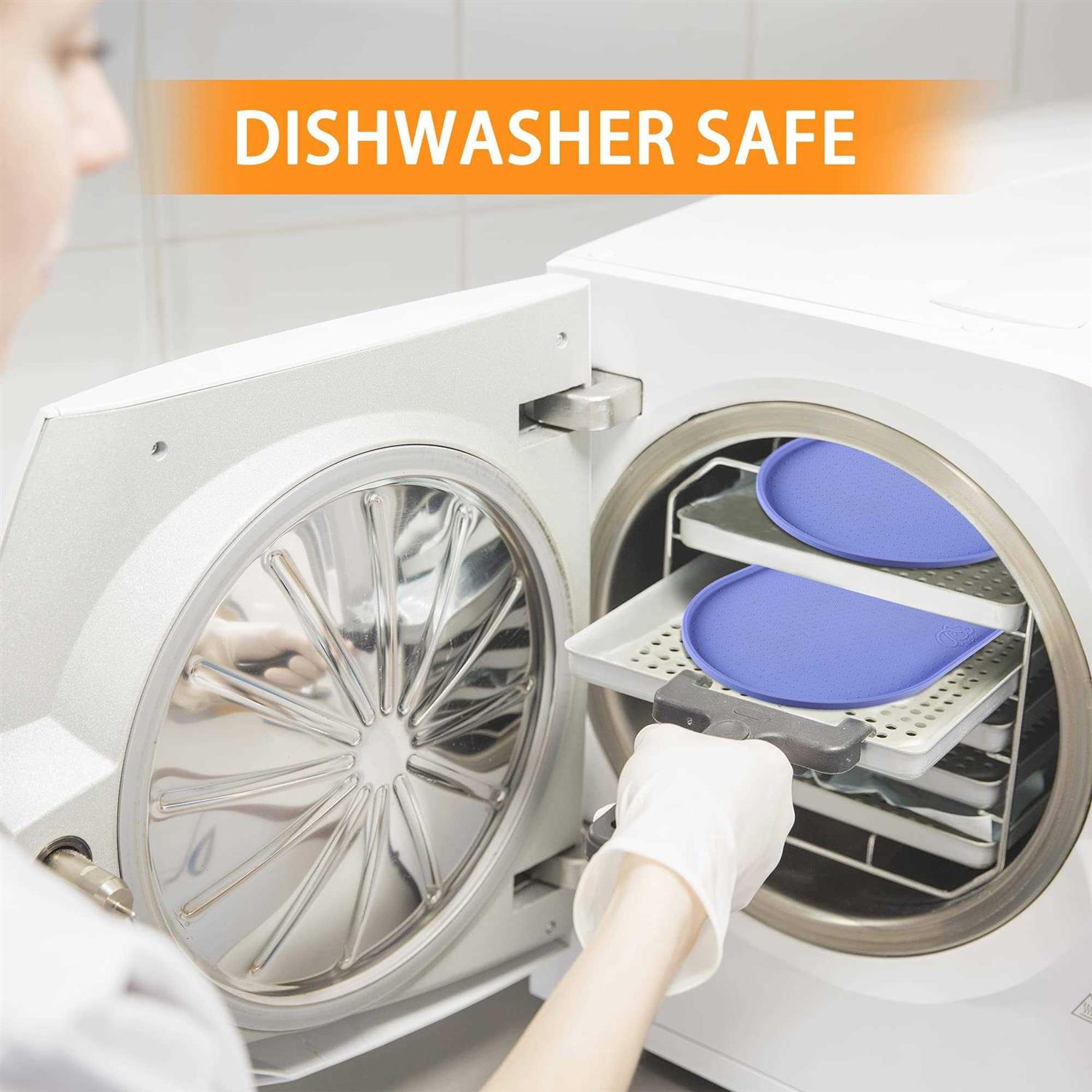 Yacee Silicone Dog Food Mat Waterproof, Easy clean in Dishwasher, Pet and cat Mats 05 Raised Edges