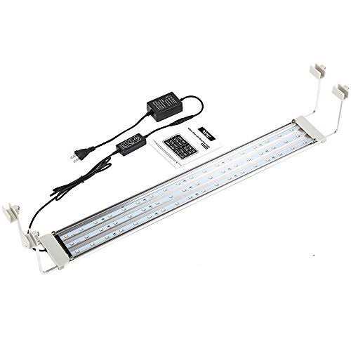 Hygger Auto On Off LED Aquarium Light Extendable 7 Colors Full Spectrum Light Fixture for Freshwater Planted Tank Build