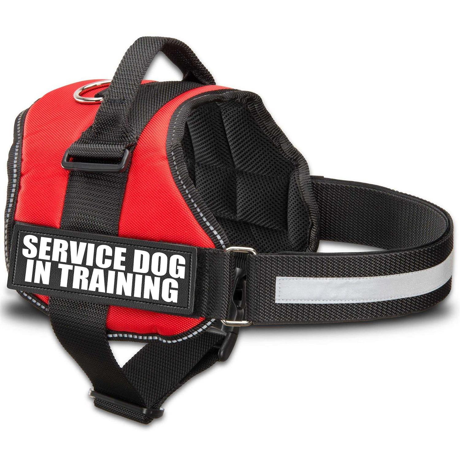 Industrial Puppy Service Dog Vest with Hook and Loop Straps and Handle Harness