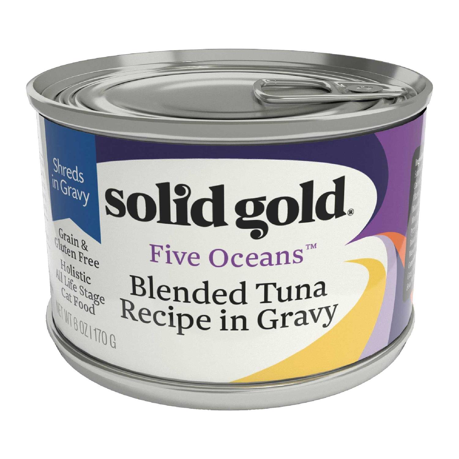 Solid Gold Canned Cat Food Five Oceans Tuna Recipe in Gravy