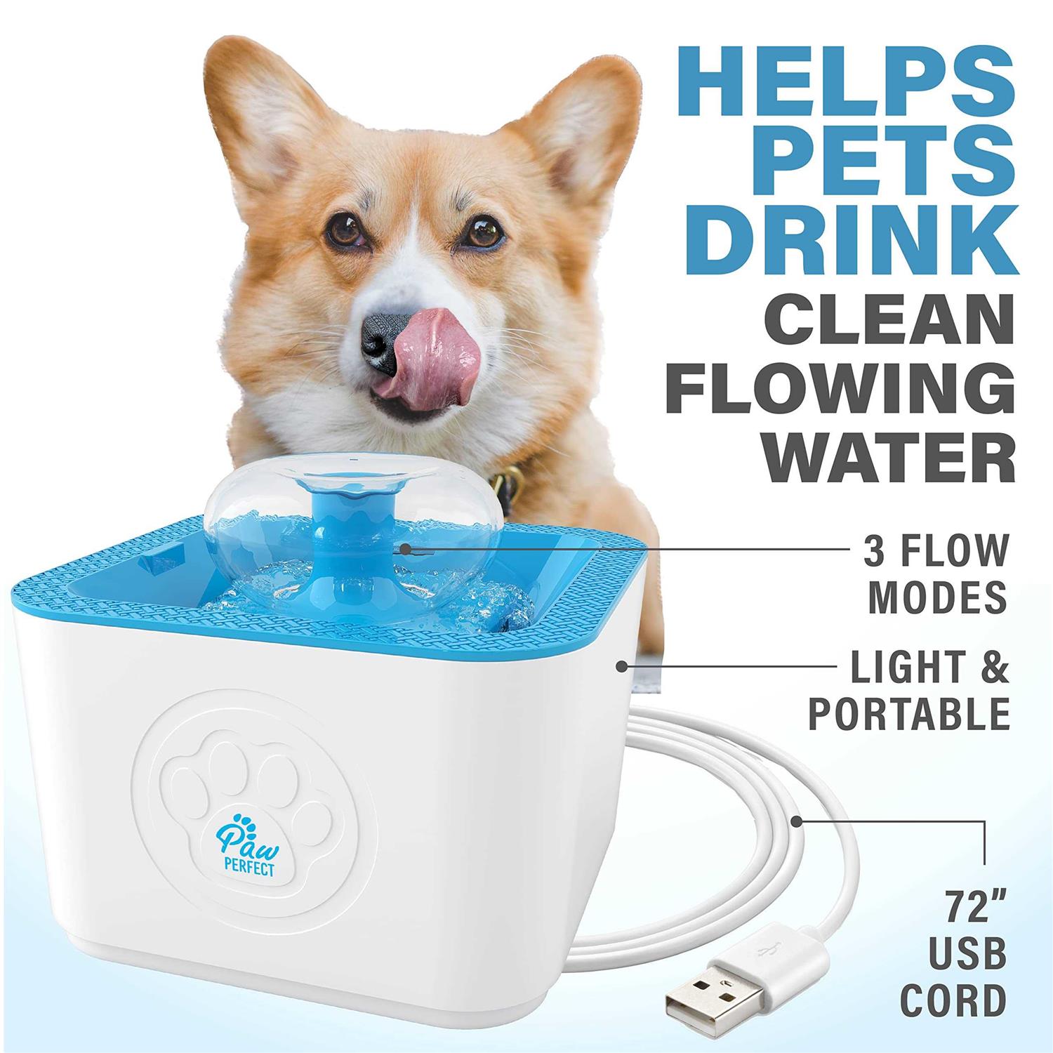 Paw Perfect Dog & Cat Filtered Water Fountain
